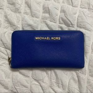Blue Michael Kors Wallet